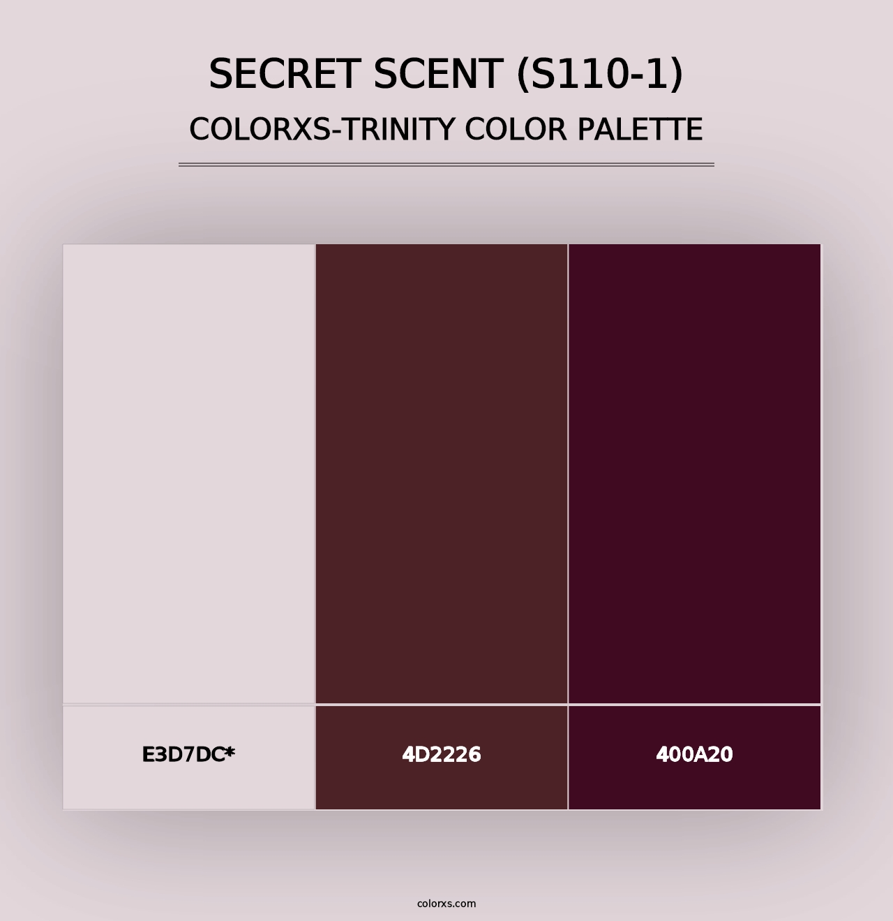 Secret Scent (S110-1) - Colorxs Trinity Palette