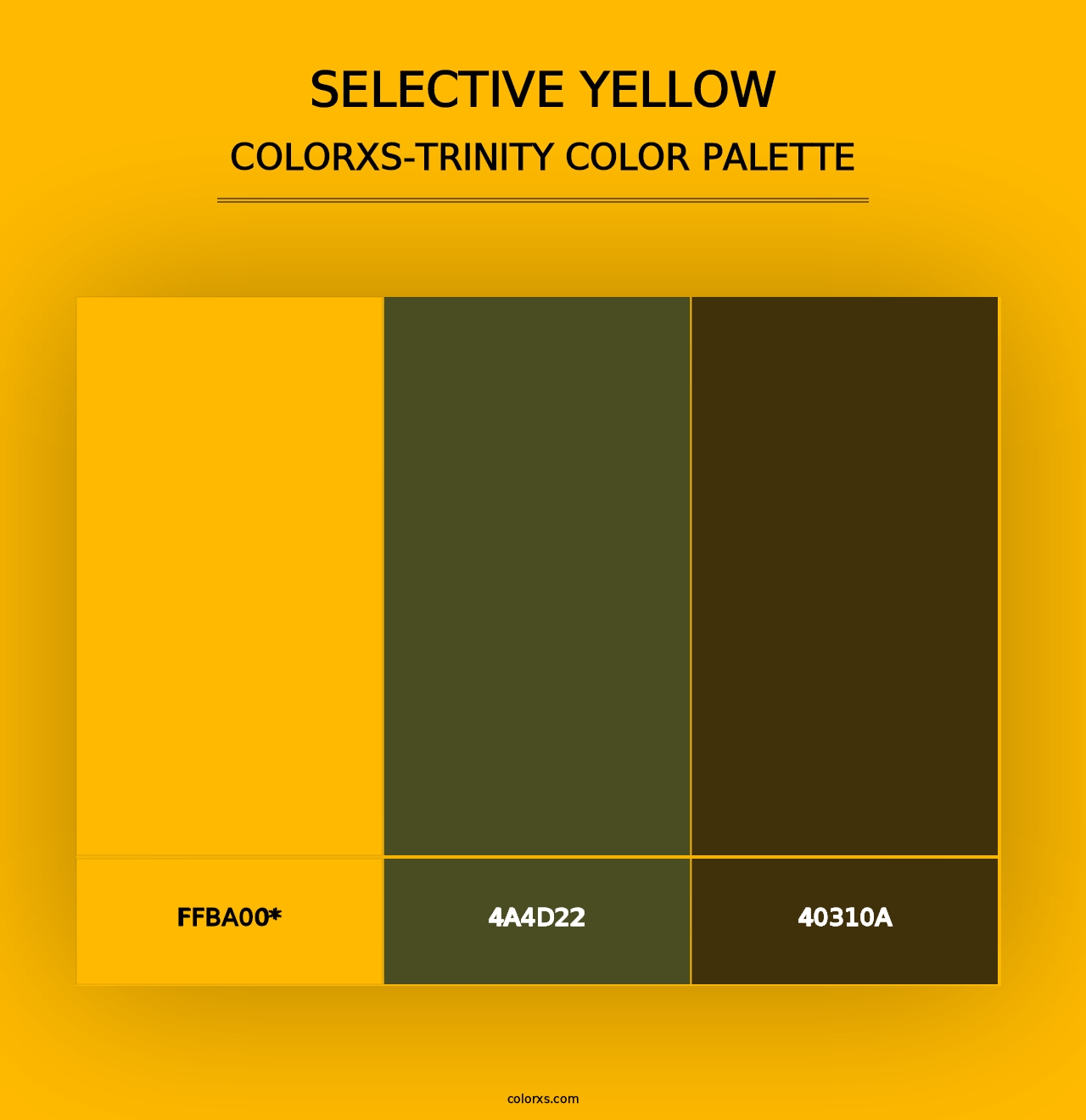 Selective yellow - Colorxs Trinity Palette