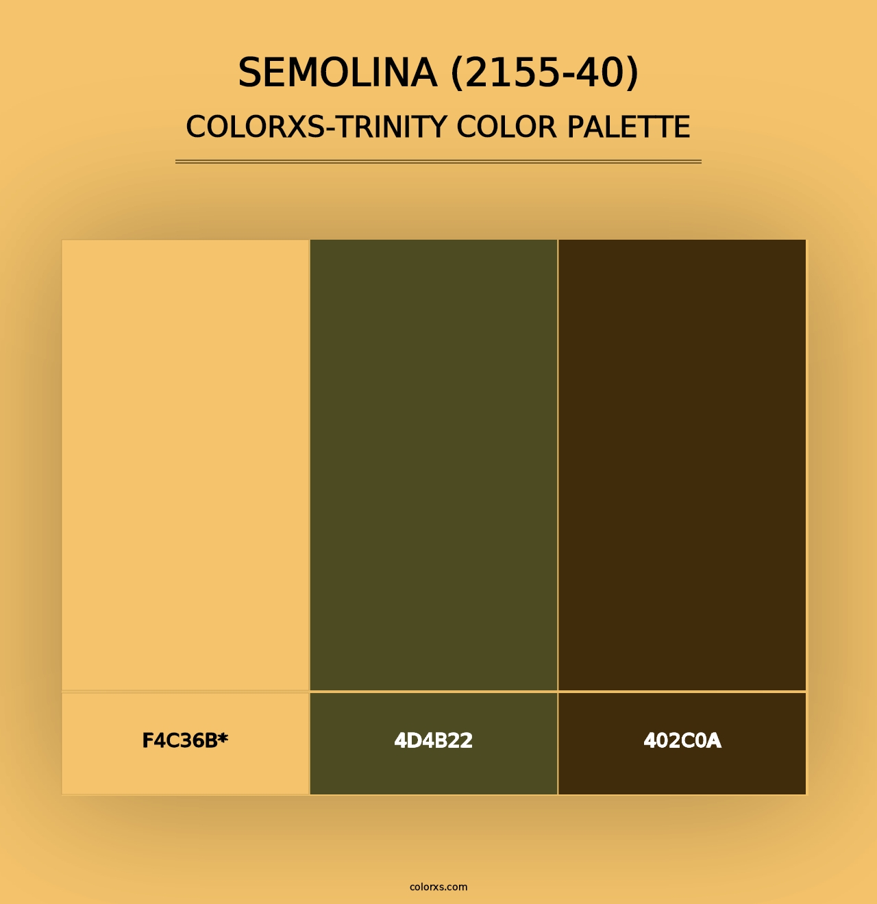 Semolina (2155-40) - Colorxs Trinity Palette