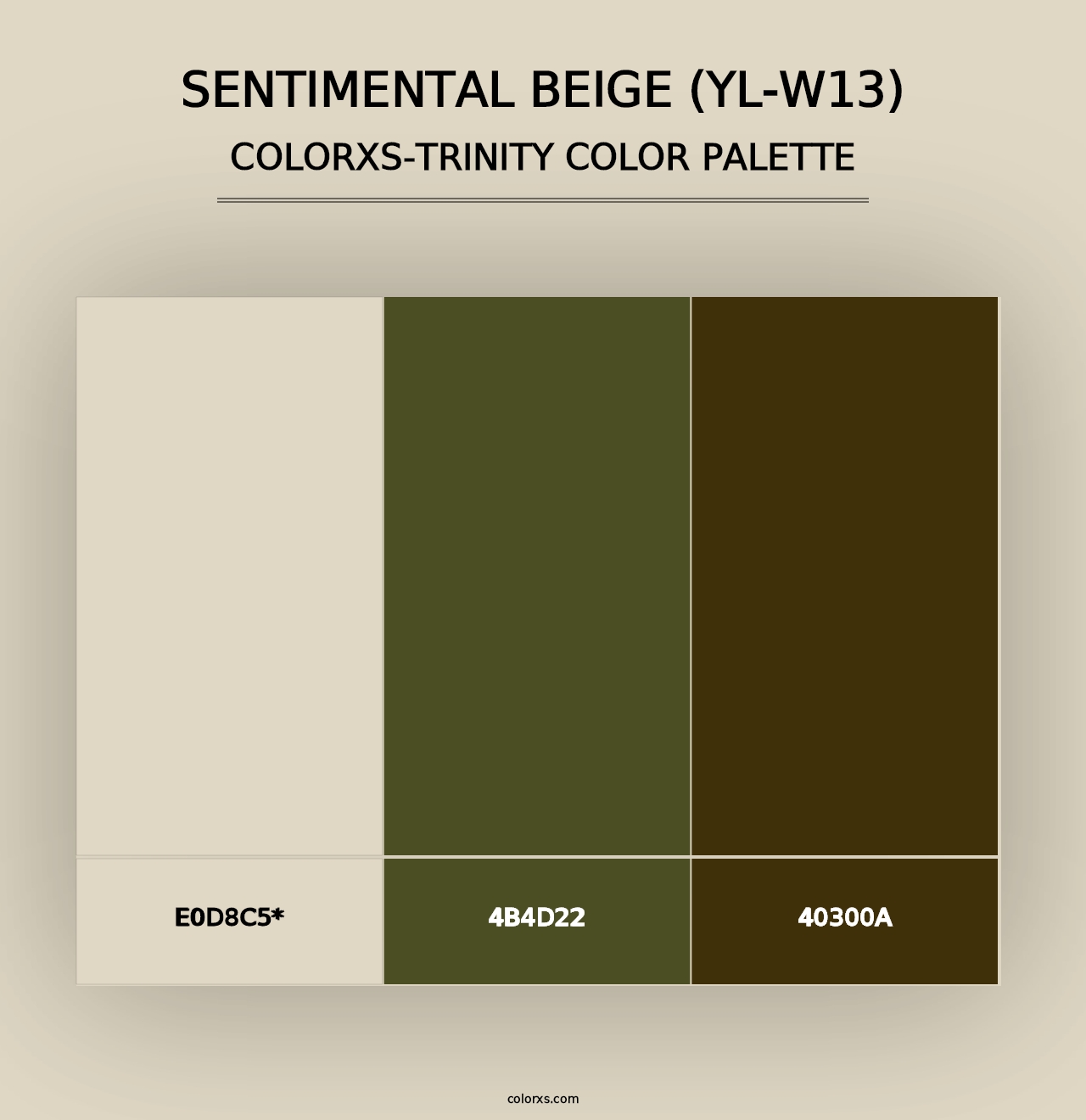 Sentimental Beige (YL-W13) - Colorxs Trinity Palette