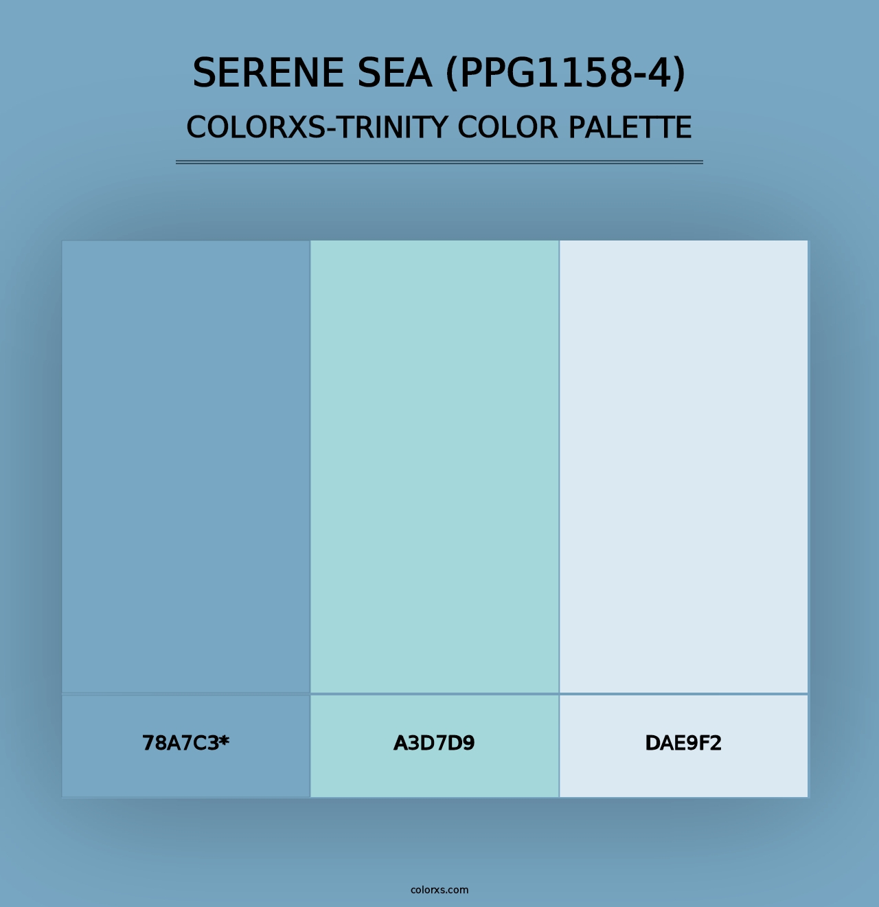 Serene Sea (PPG1158-4) - Colorxs Trinity Palette