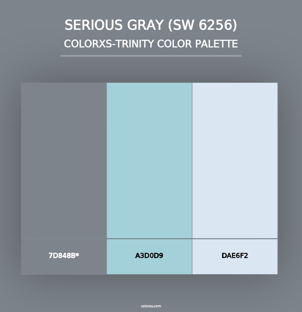 Serious Gray (SW 6256) - Colorxs Trinity Palette