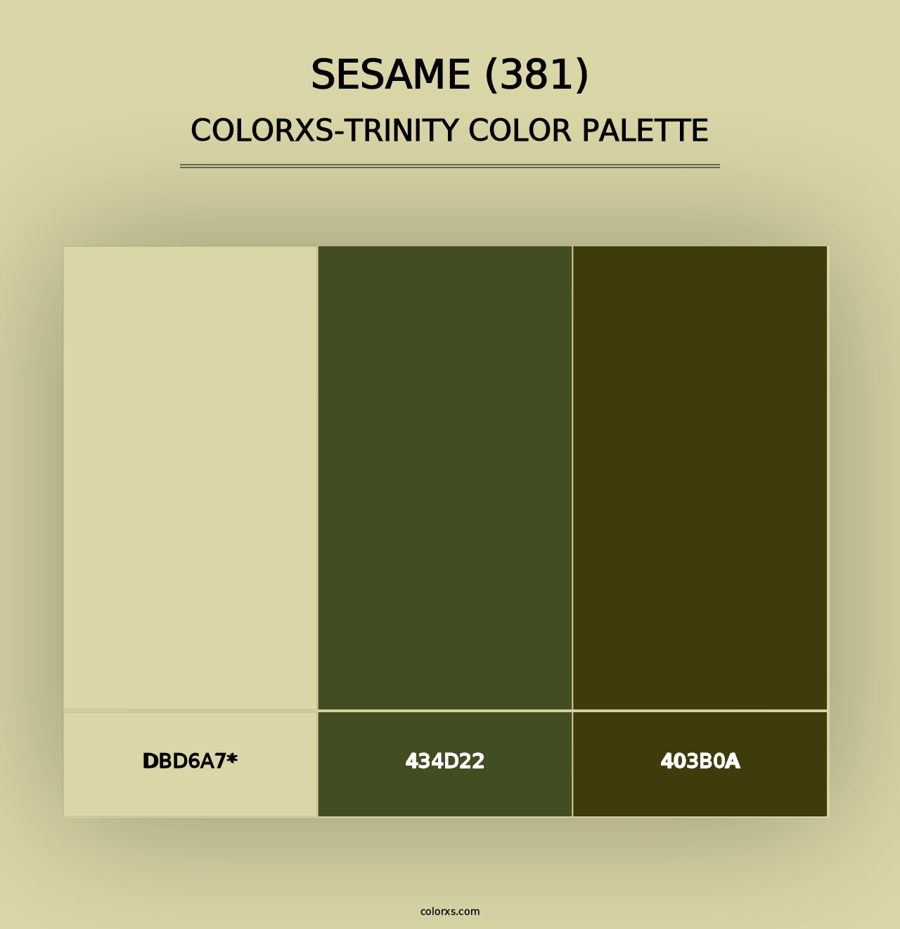 Sesame (381) - Colorxs Trinity Palette