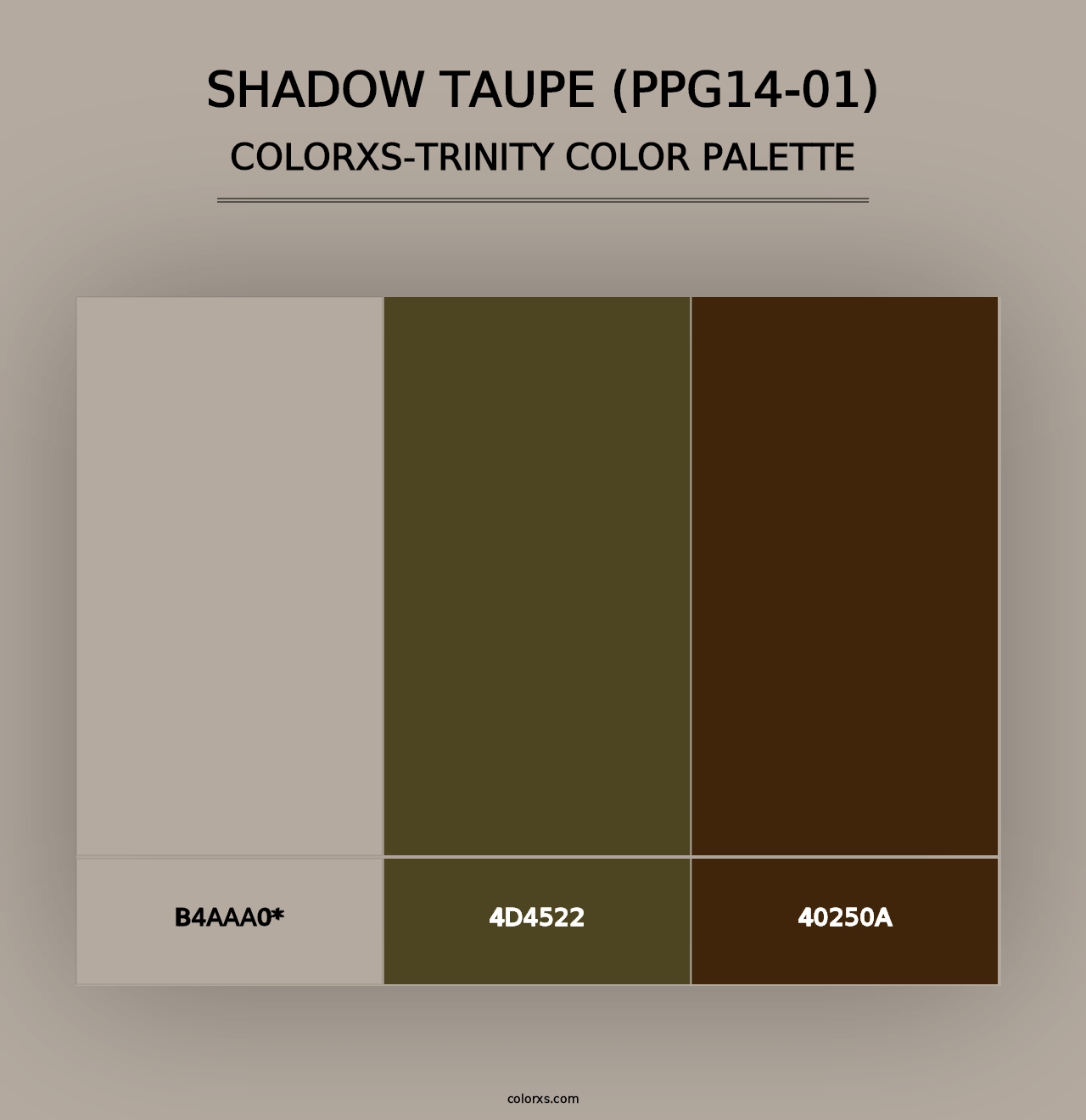 Shadow Taupe (PPG14-01) - Colorxs Trinity Palette