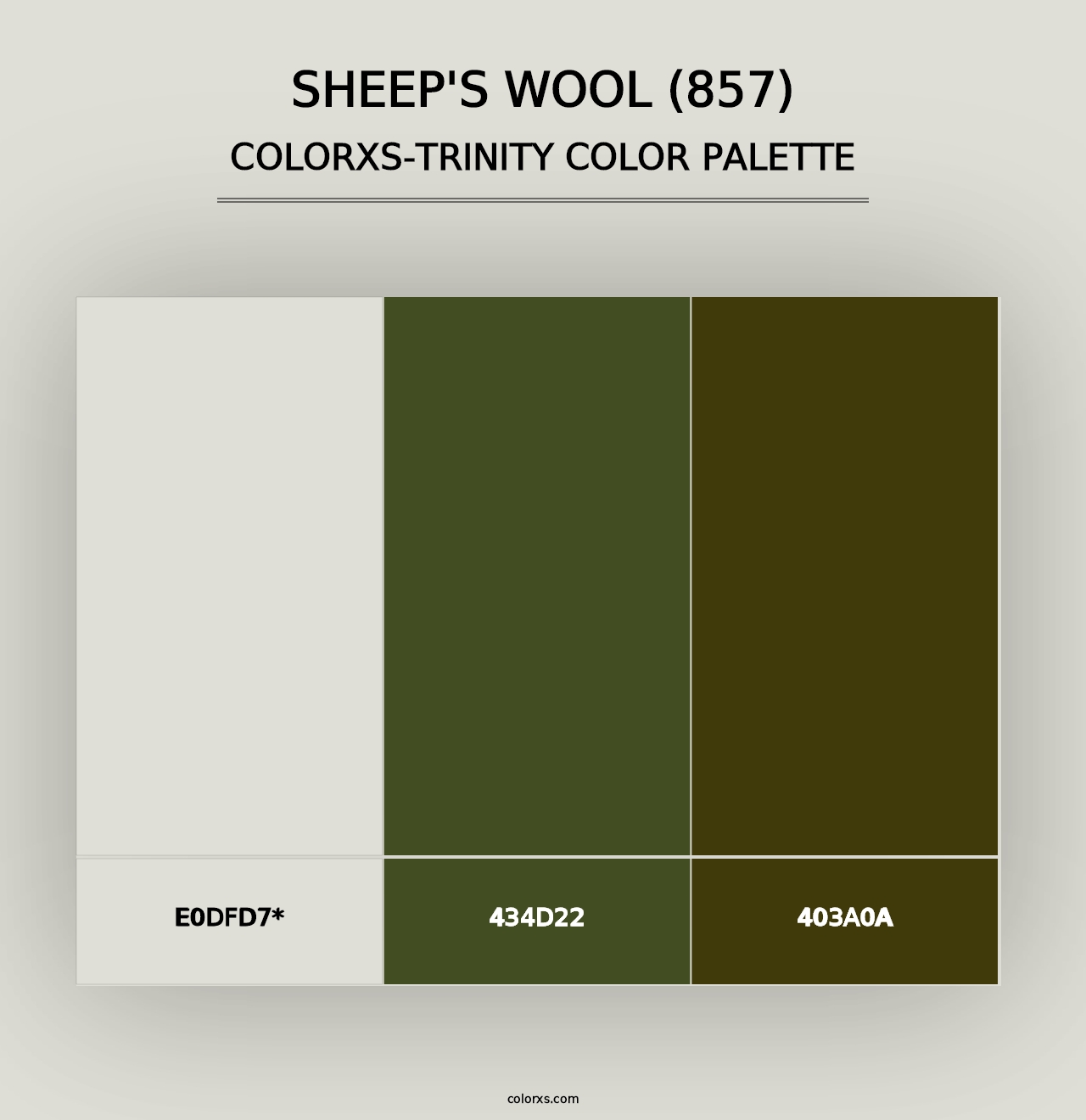 Sheep's Wool (857) - Colorxs Trinity Palette