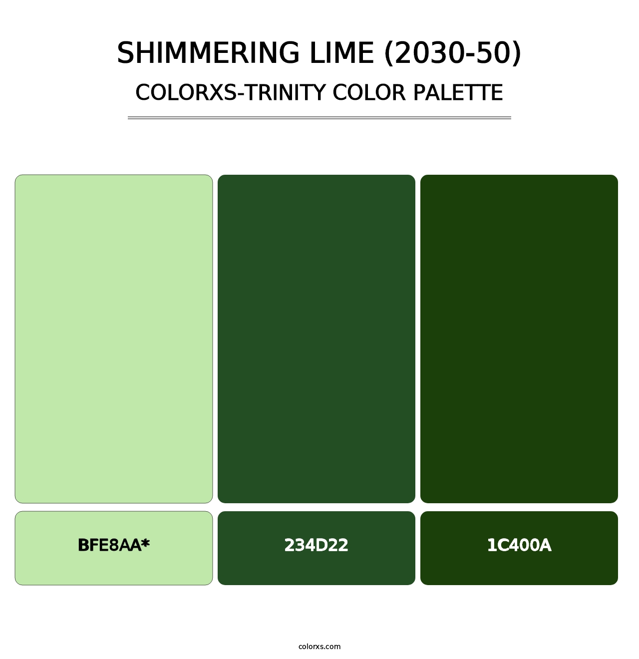 Shimmering Lime (2030-50) - Colorxs Trinity Palette