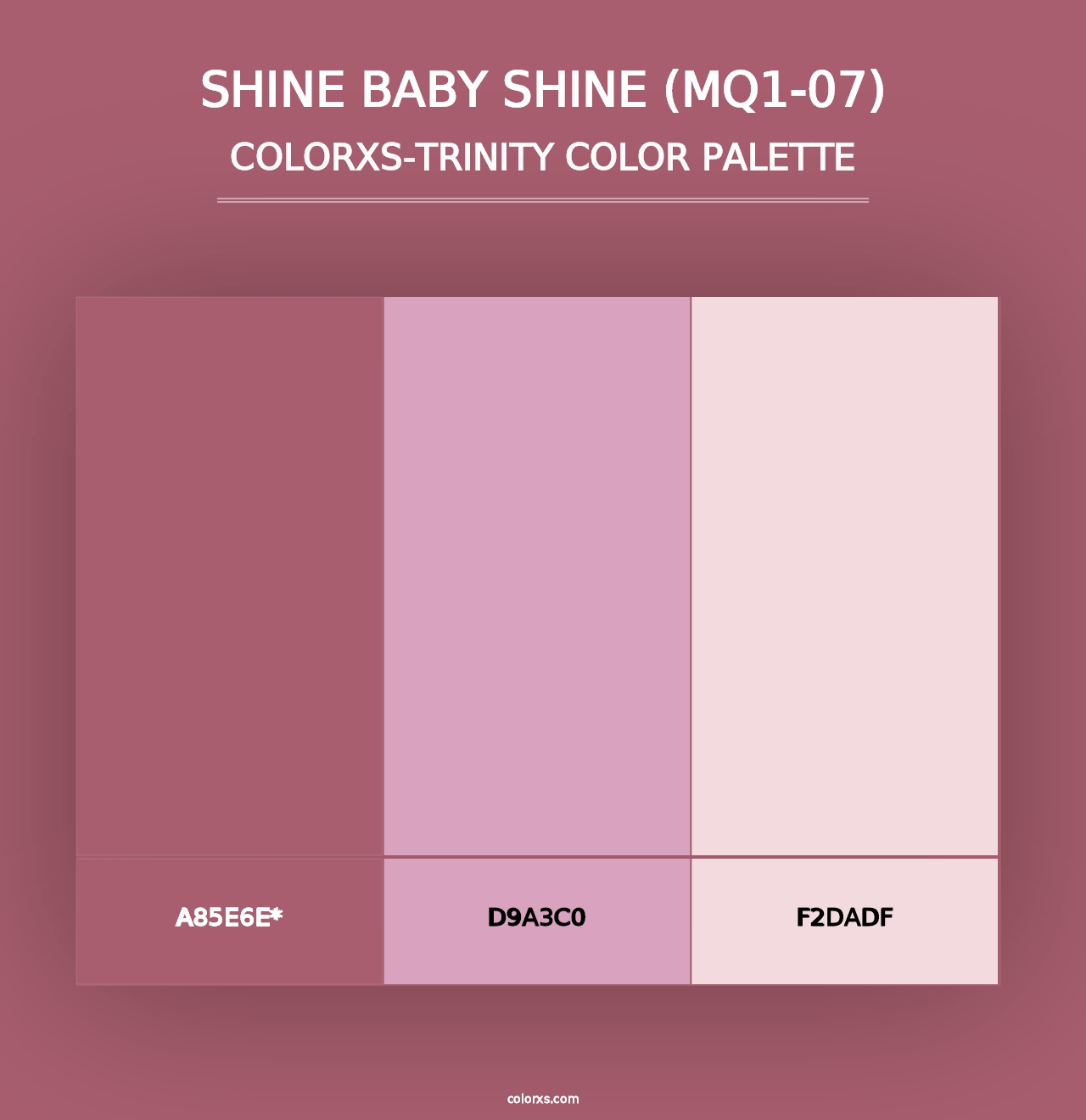 Shine Baby Shine (MQ1-07) - Colorxs Trinity Palette