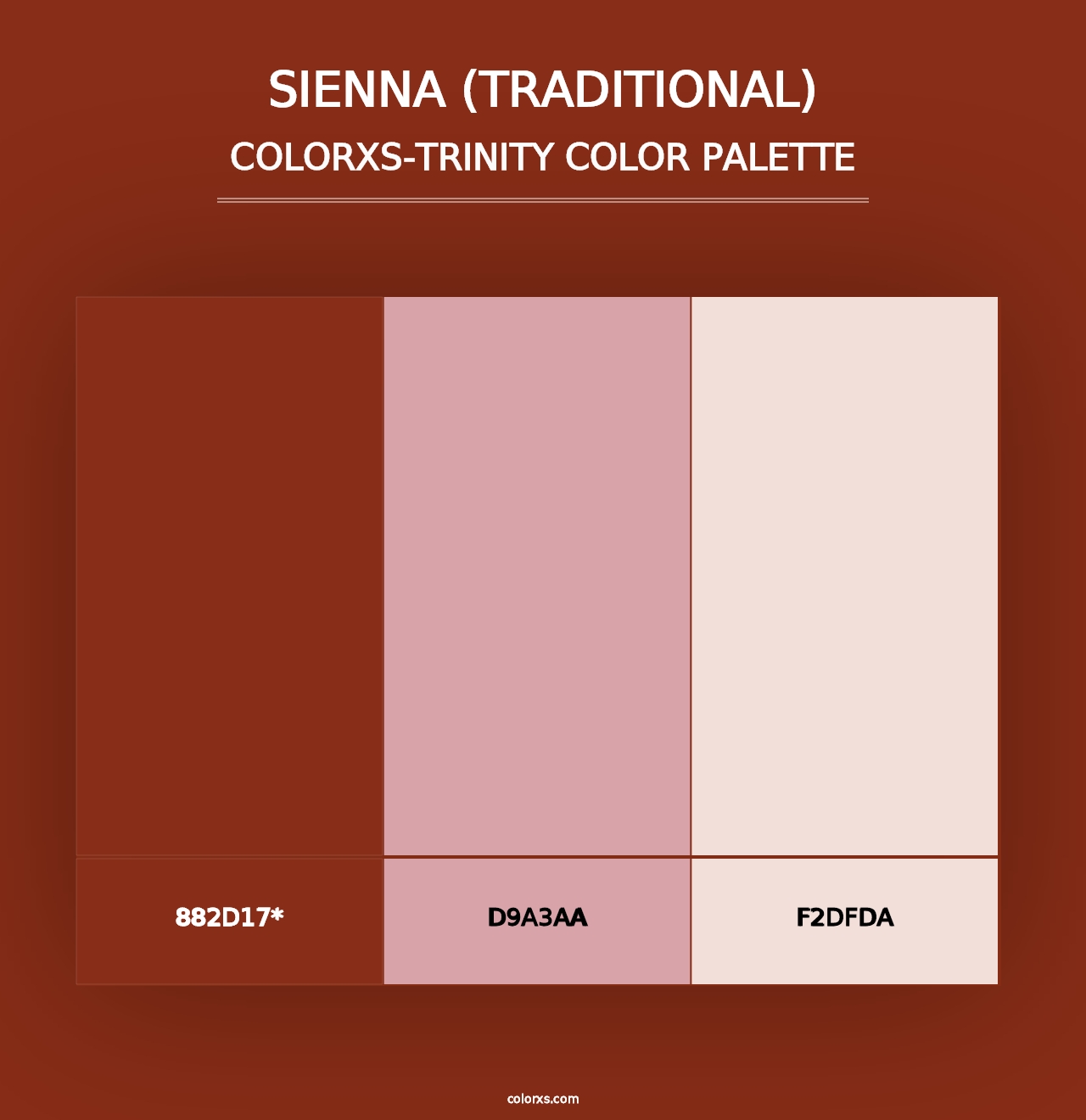 Sienna (Traditional) - Colorxs Trinity Palette