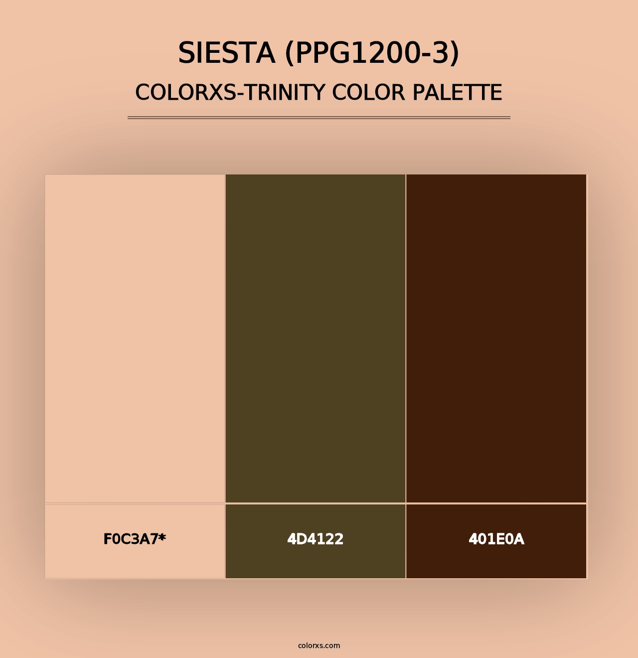 Siesta (PPG1200-3) - Colorxs Trinity Palette