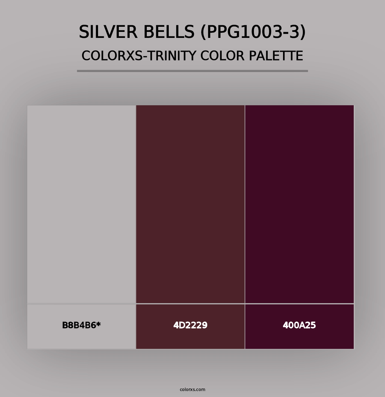 Silver Bells (PPG1003-3) - Colorxs Trinity Palette