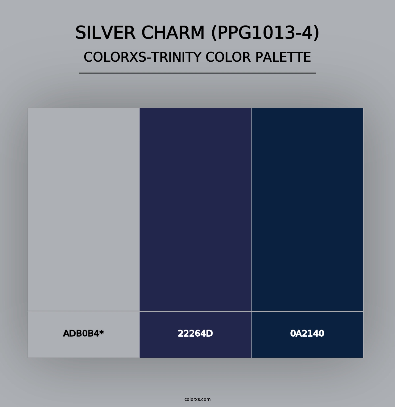 Silver Charm (PPG1013-4) - Colorxs Trinity Palette