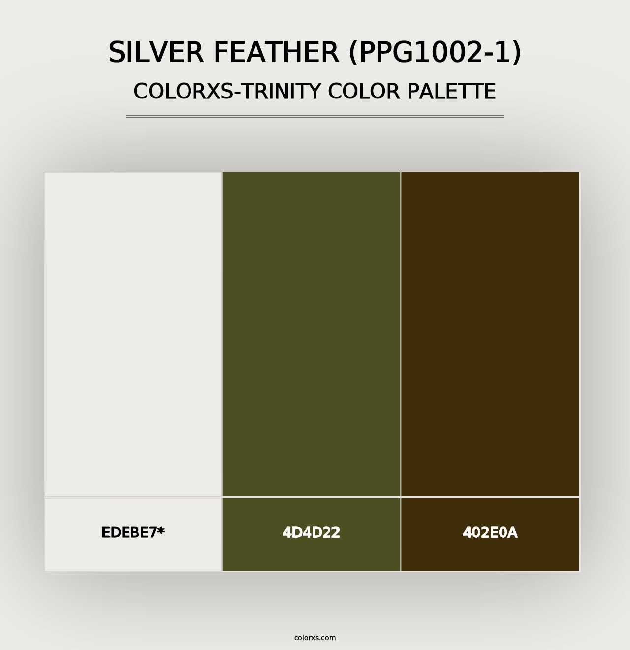 Silver Feather (PPG1002-1) - Colorxs Trinity Palette