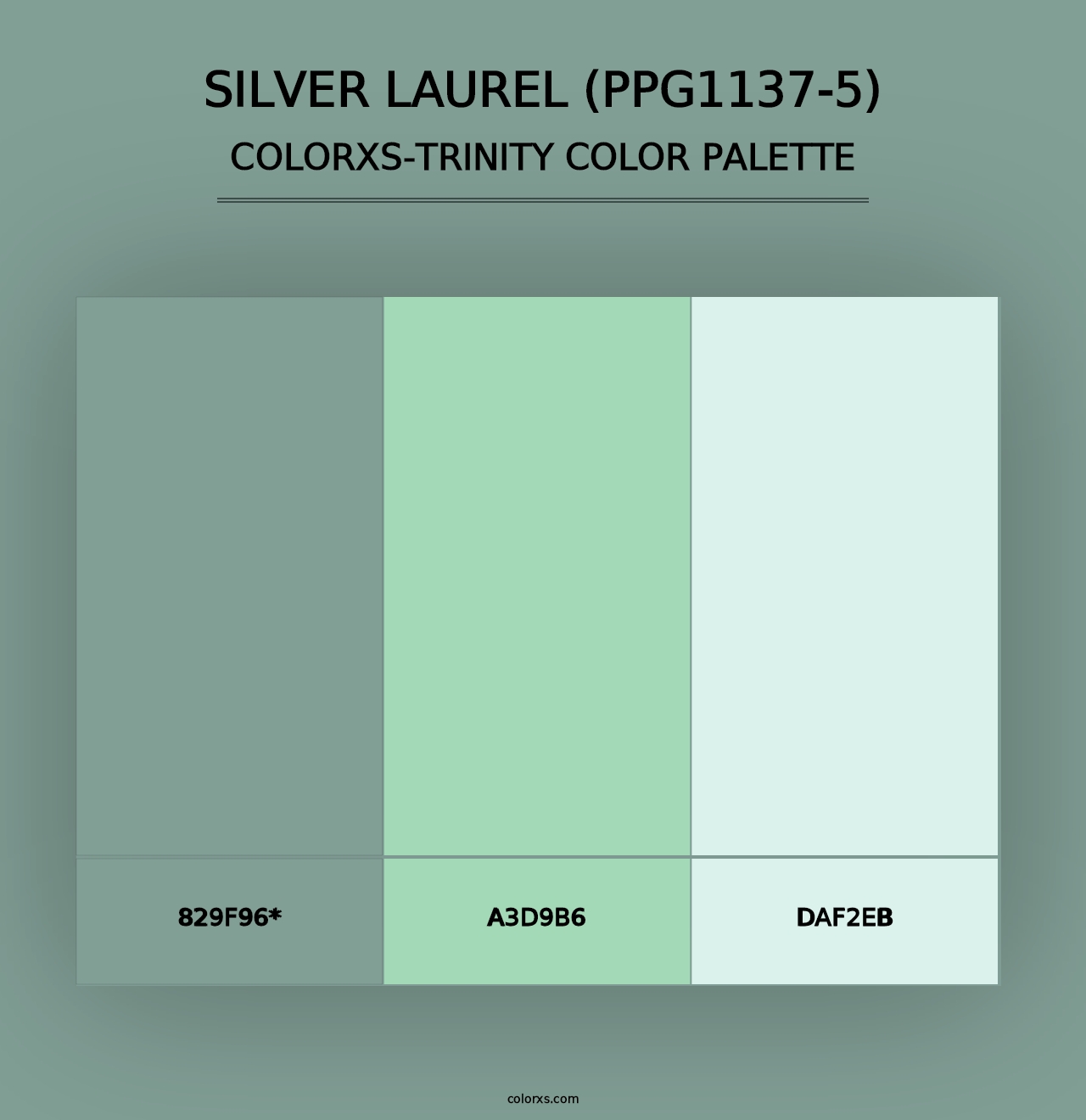 Silver Laurel (PPG1137-5) - Colorxs Trinity Palette