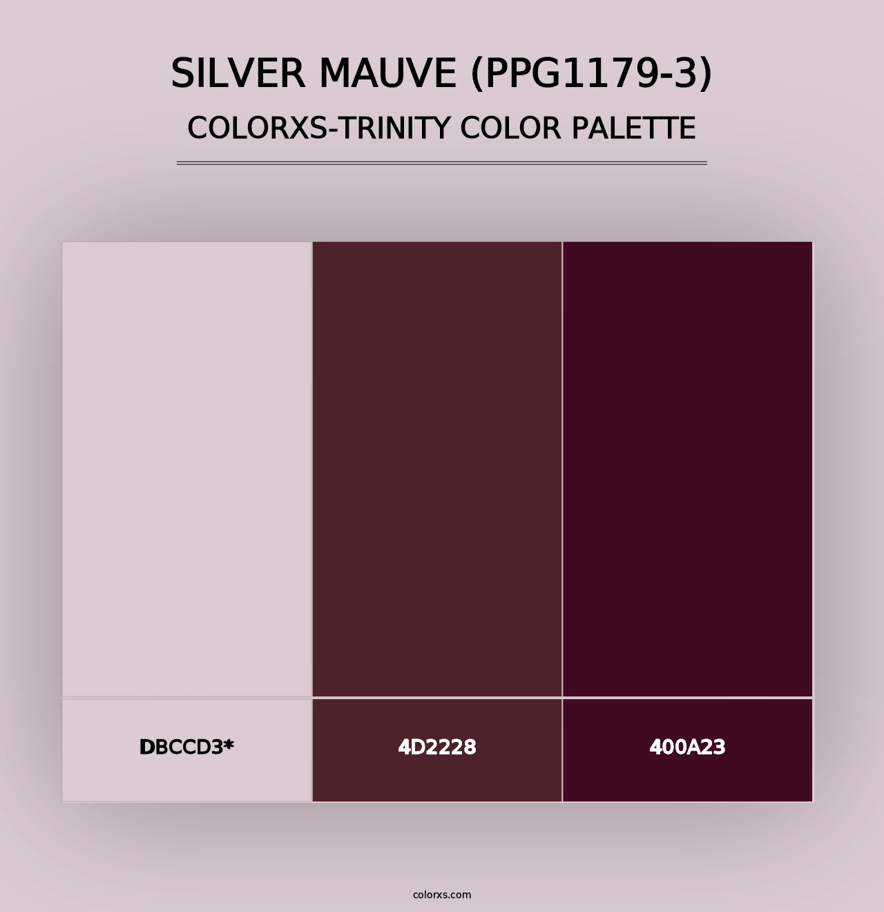 Silver Mauve (PPG1179-3) - Colorxs Trinity Palette