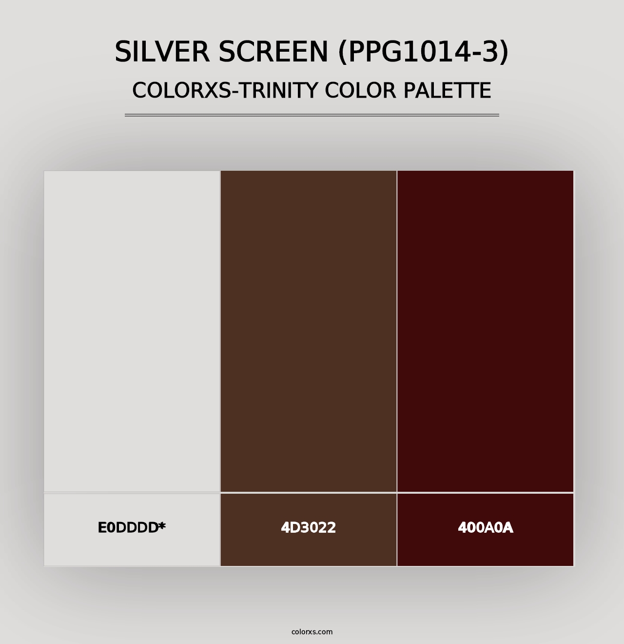 Silver Screen (PPG1014-3) - Colorxs Trinity Palette