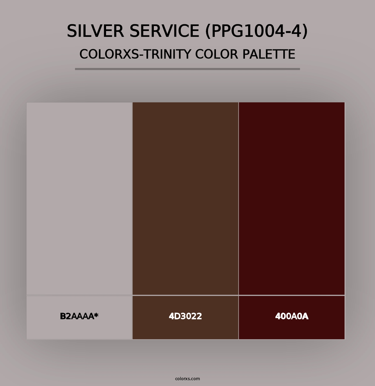 Silver Service (PPG1004-4) - Colorxs Trinity Palette