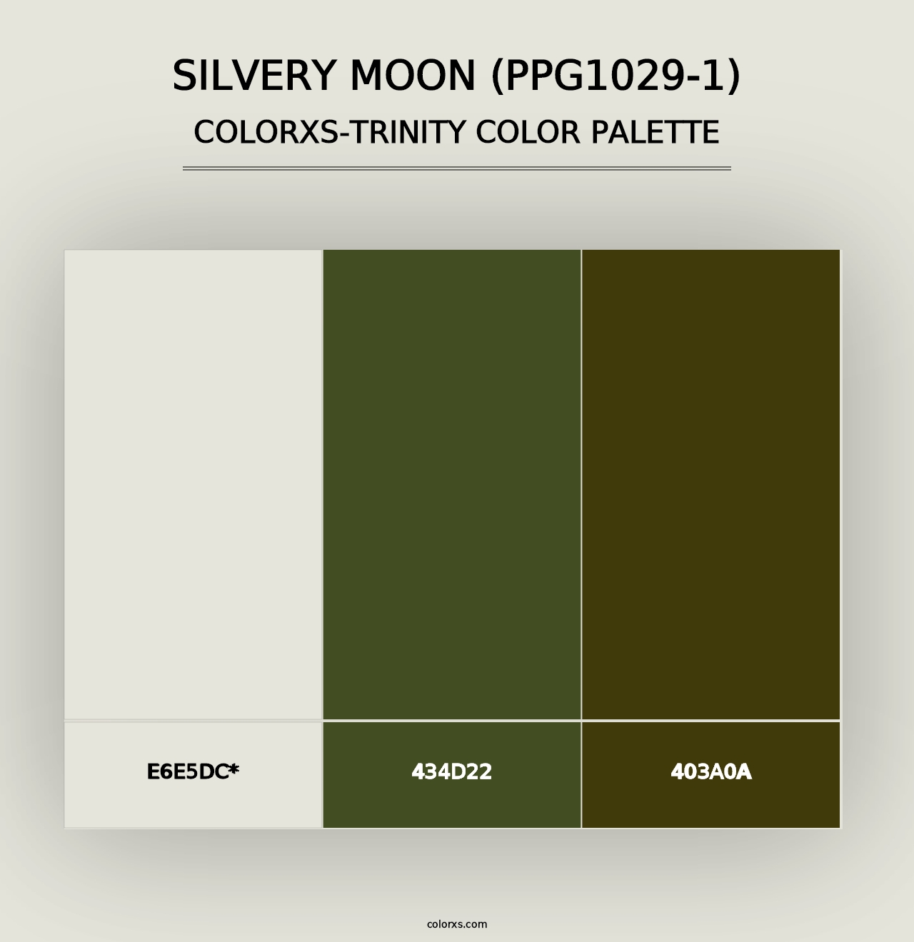 Silvery Moon (PPG1029-1) - Colorxs Trinity Palette