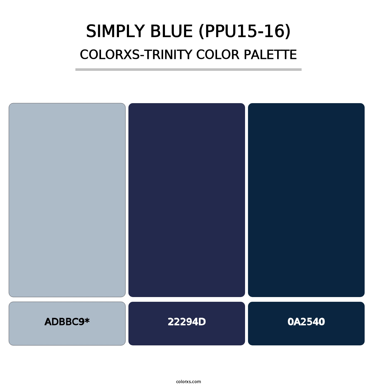 Simply Blue (PPU15-16) - Colorxs Trinity Palette