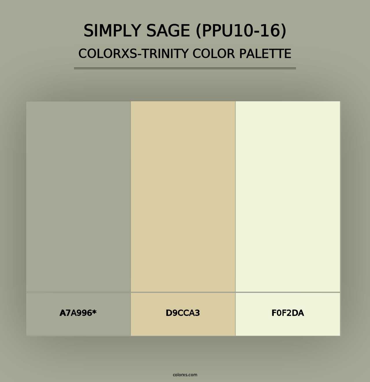 Simply Sage (PPU10-16) - Colorxs Trinity Palette