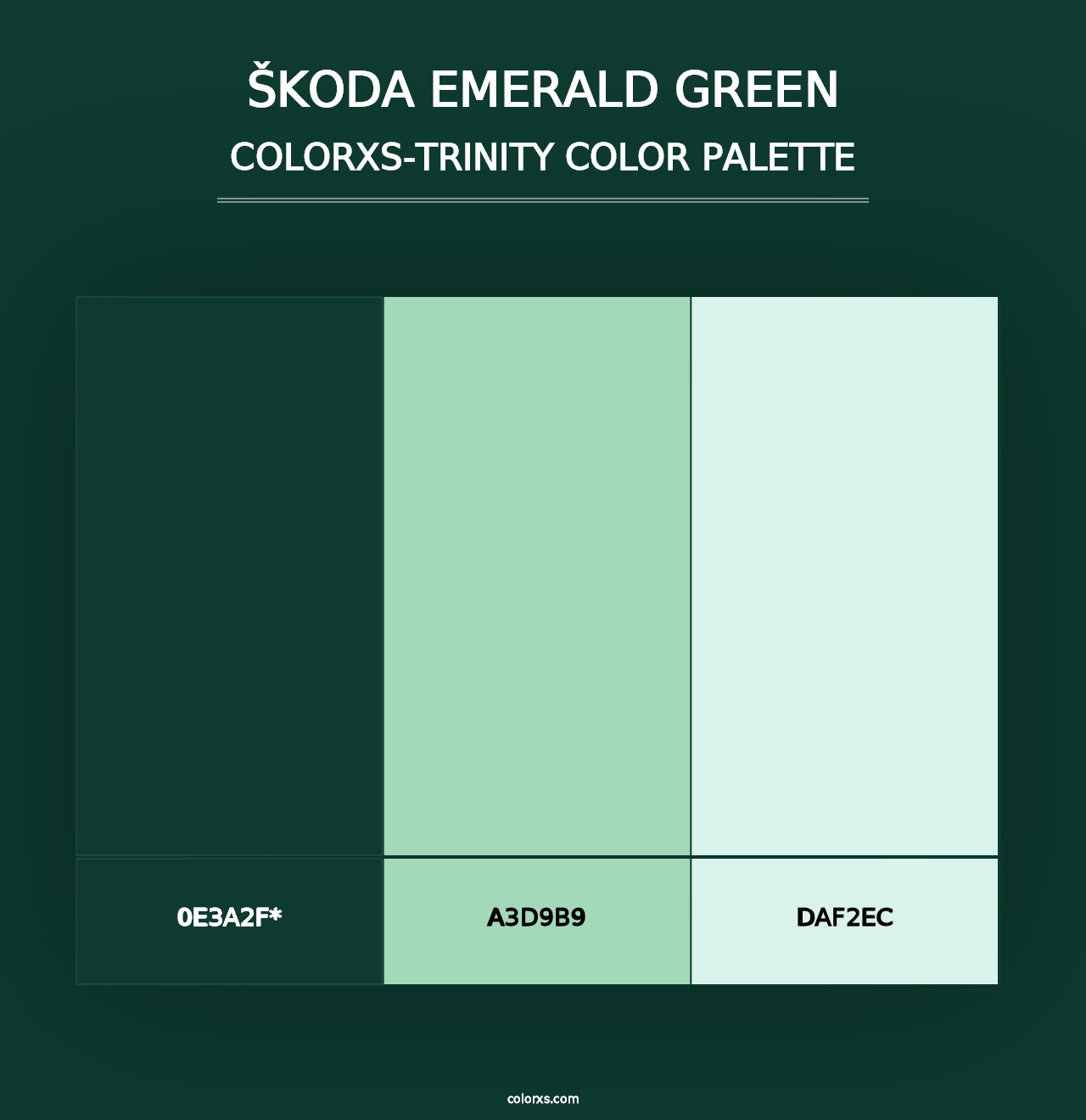 Škoda Emerald Green - Colorxs Trinity Palette