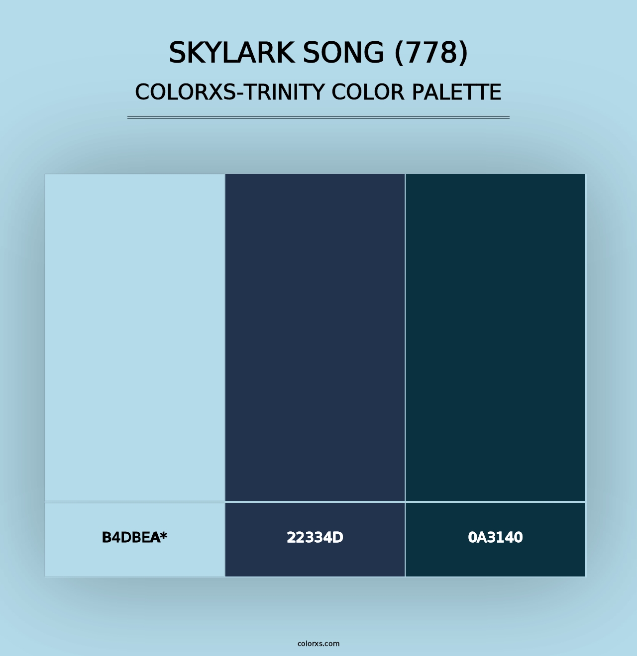 Skylark Song (778) - Colorxs Trinity Palette