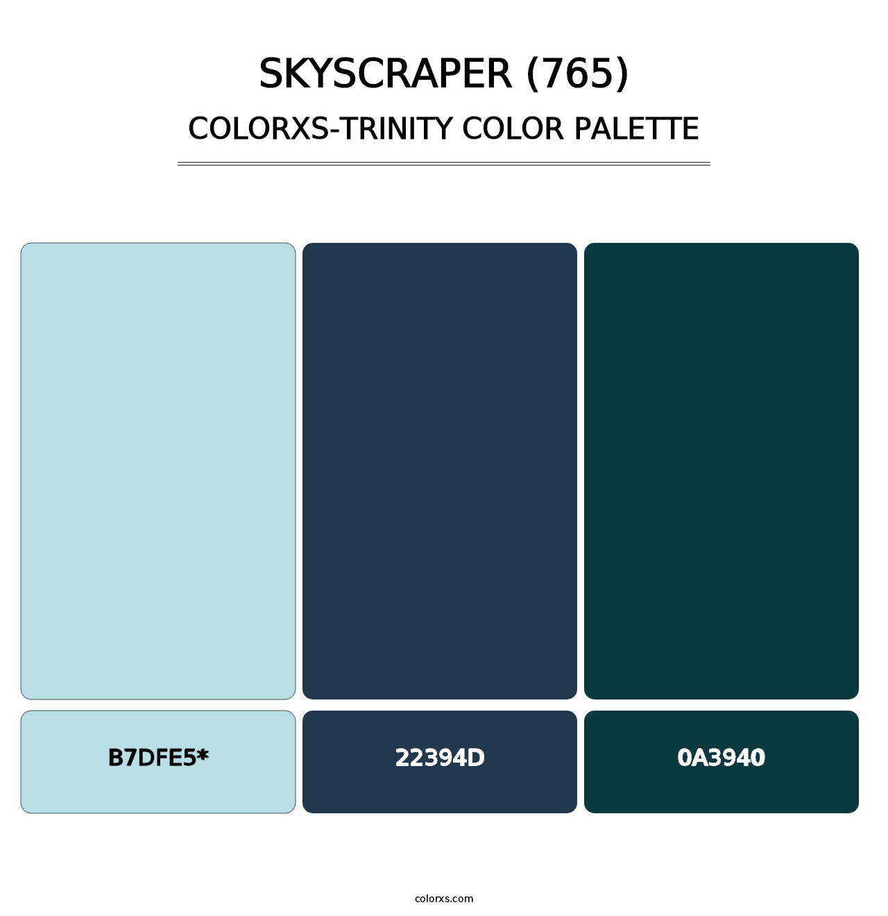 Skyscraper (765) - Colorxs Trinity Palette