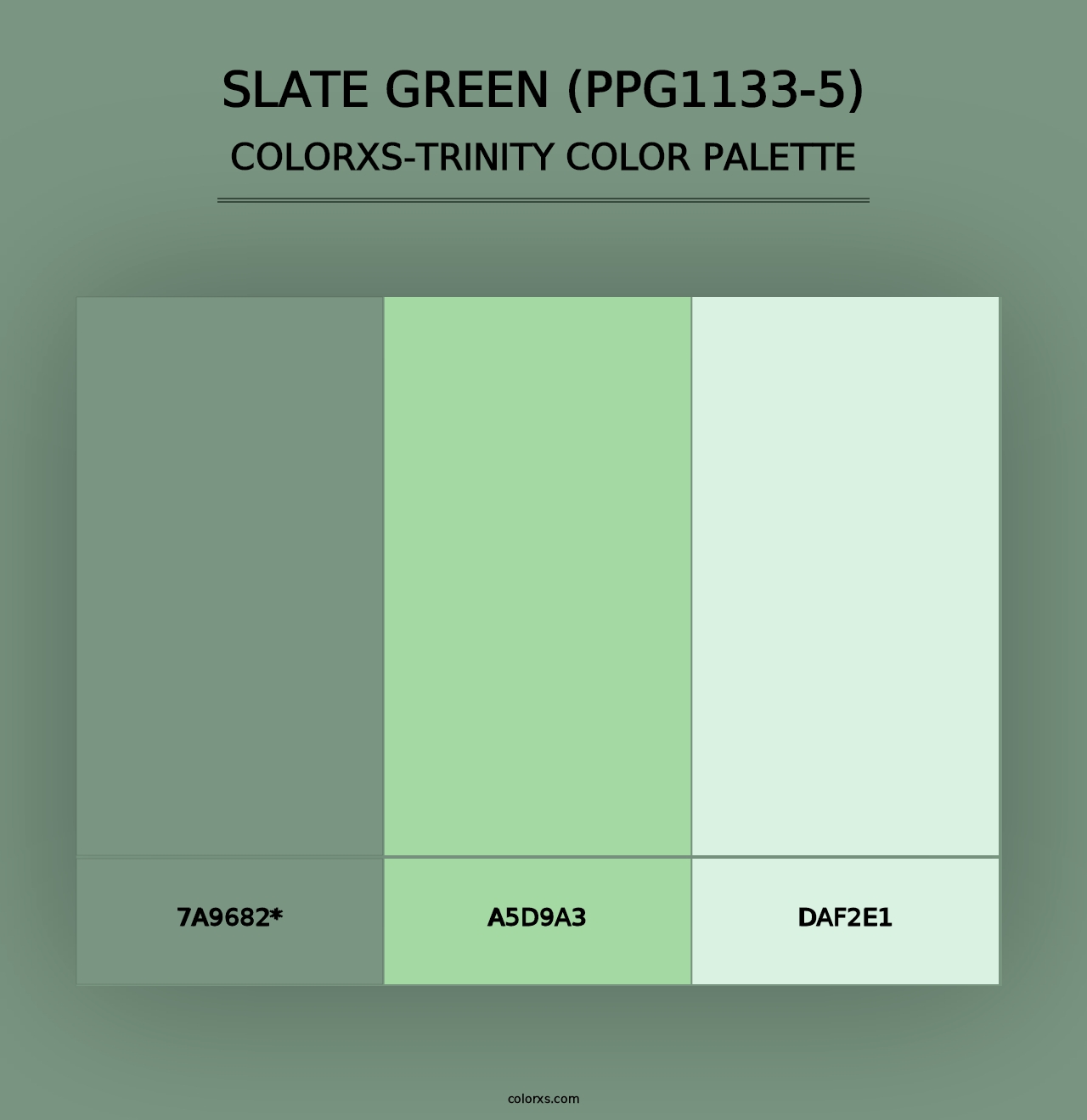 Slate Green (PPG1133-5) - Colorxs Trinity Palette