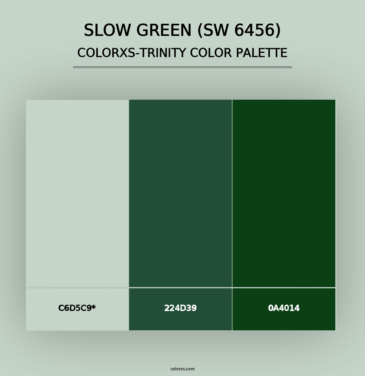 Slow Green (SW 6456) - Colorxs Trinity Palette