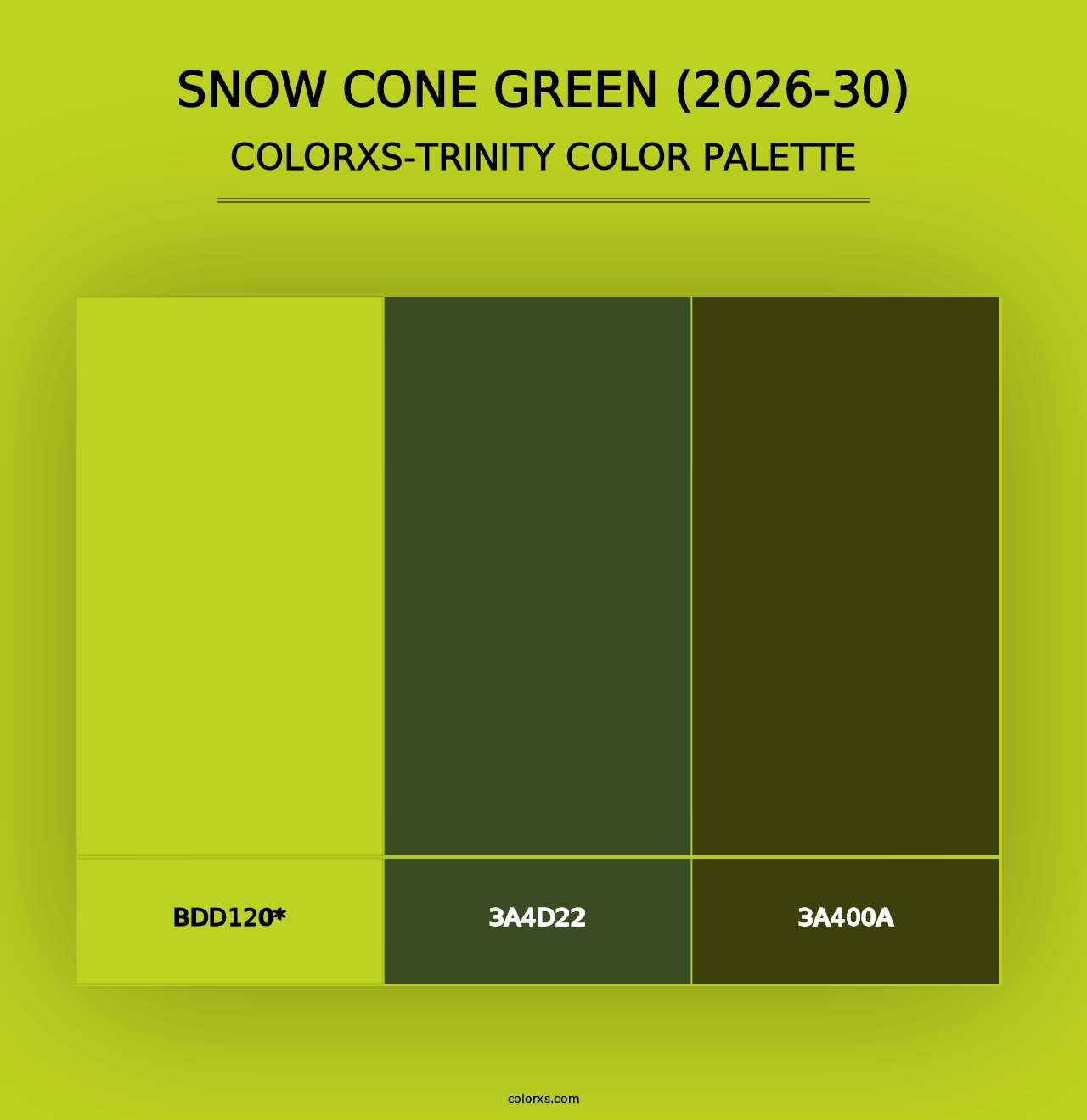 Snow Cone Green (2026-30) - Colorxs Trinity Palette