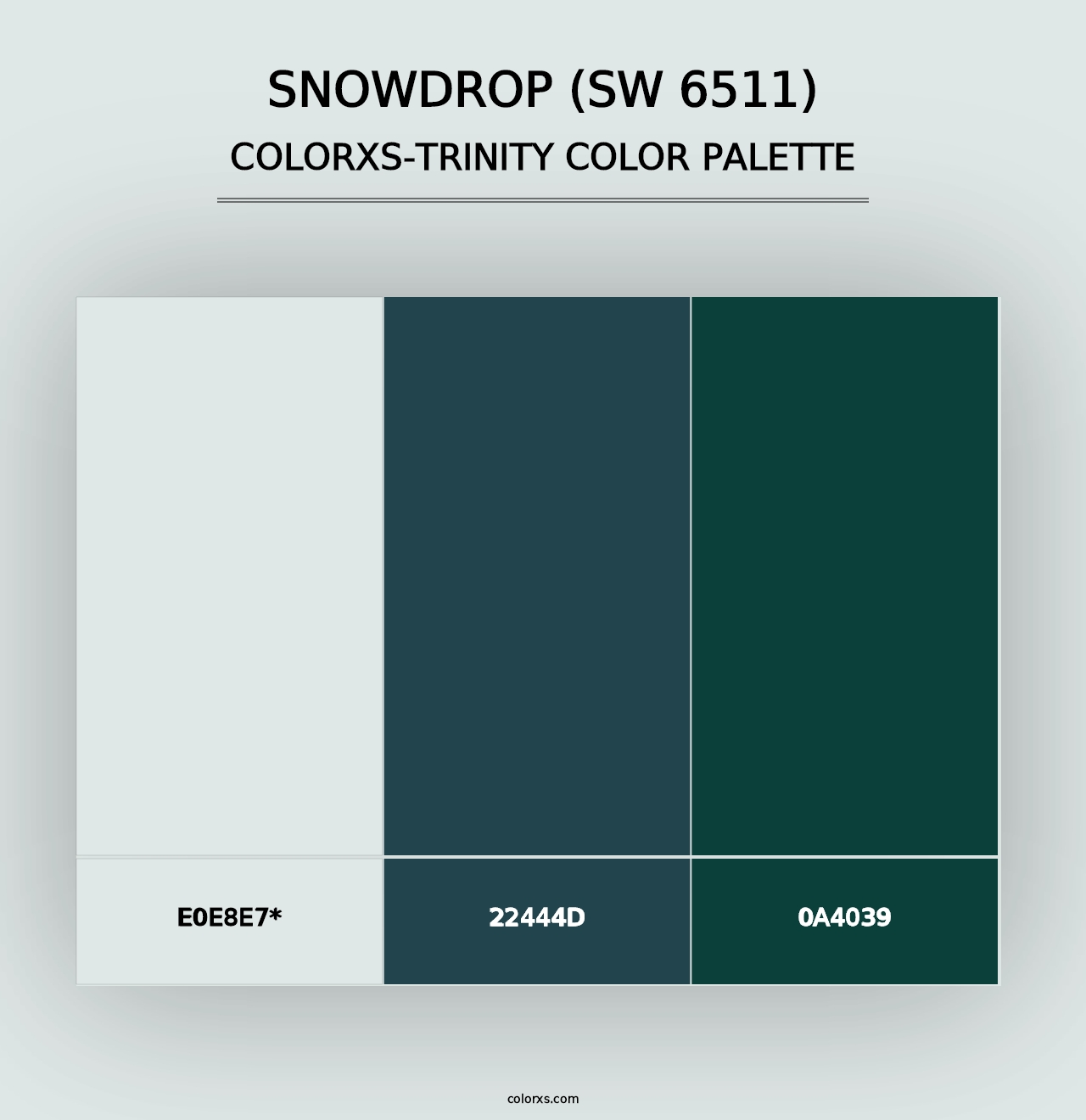 Snowdrop (SW 6511) - Colorxs Trinity Palette