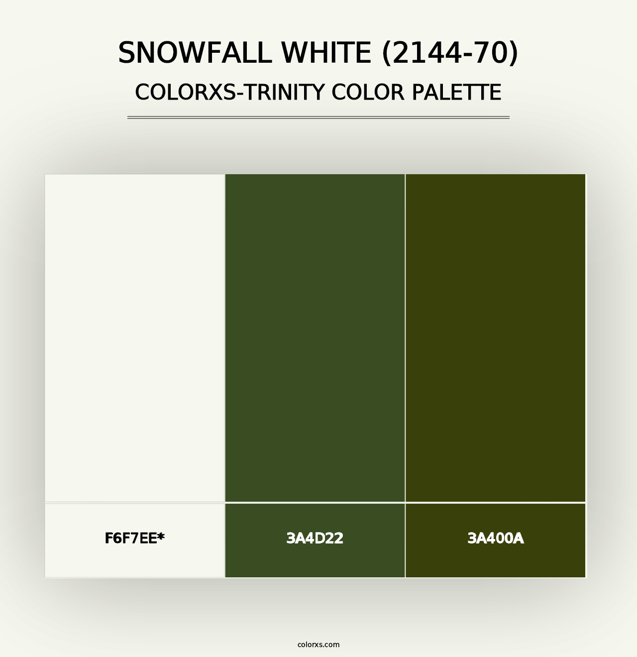 Snowfall White (2144-70) - Colorxs Trinity Palette