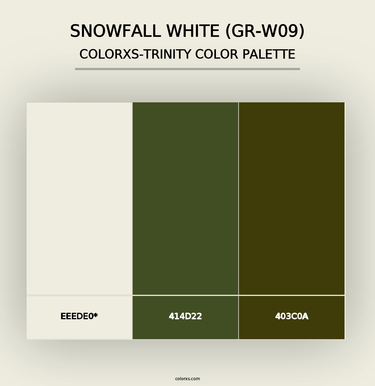 Snowfall White (GR-W09) - Colorxs Trinity Palette