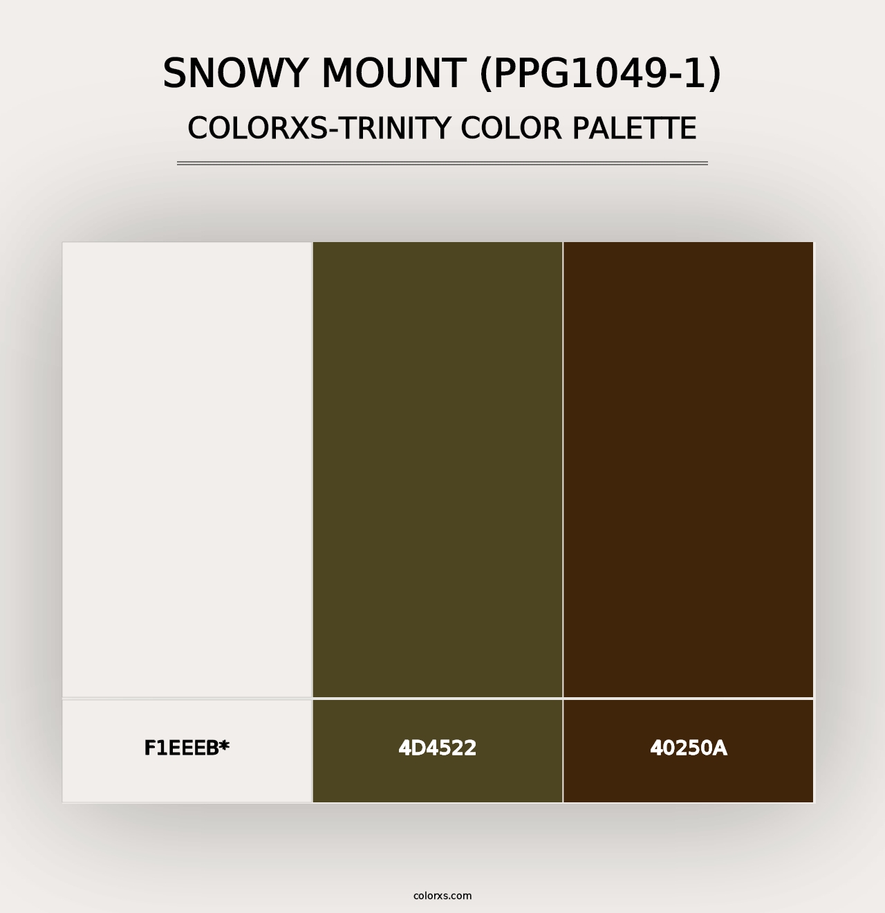 Snowy Mount (PPG1049-1) - Colorxs Trinity Palette