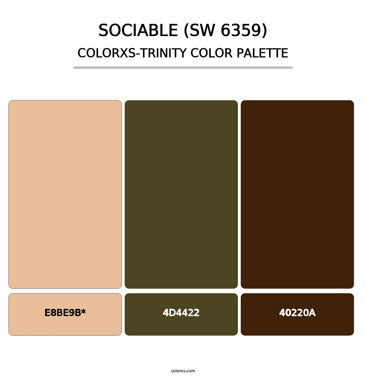 Sociable (SW 6359) - Colorxs Trinity Palette