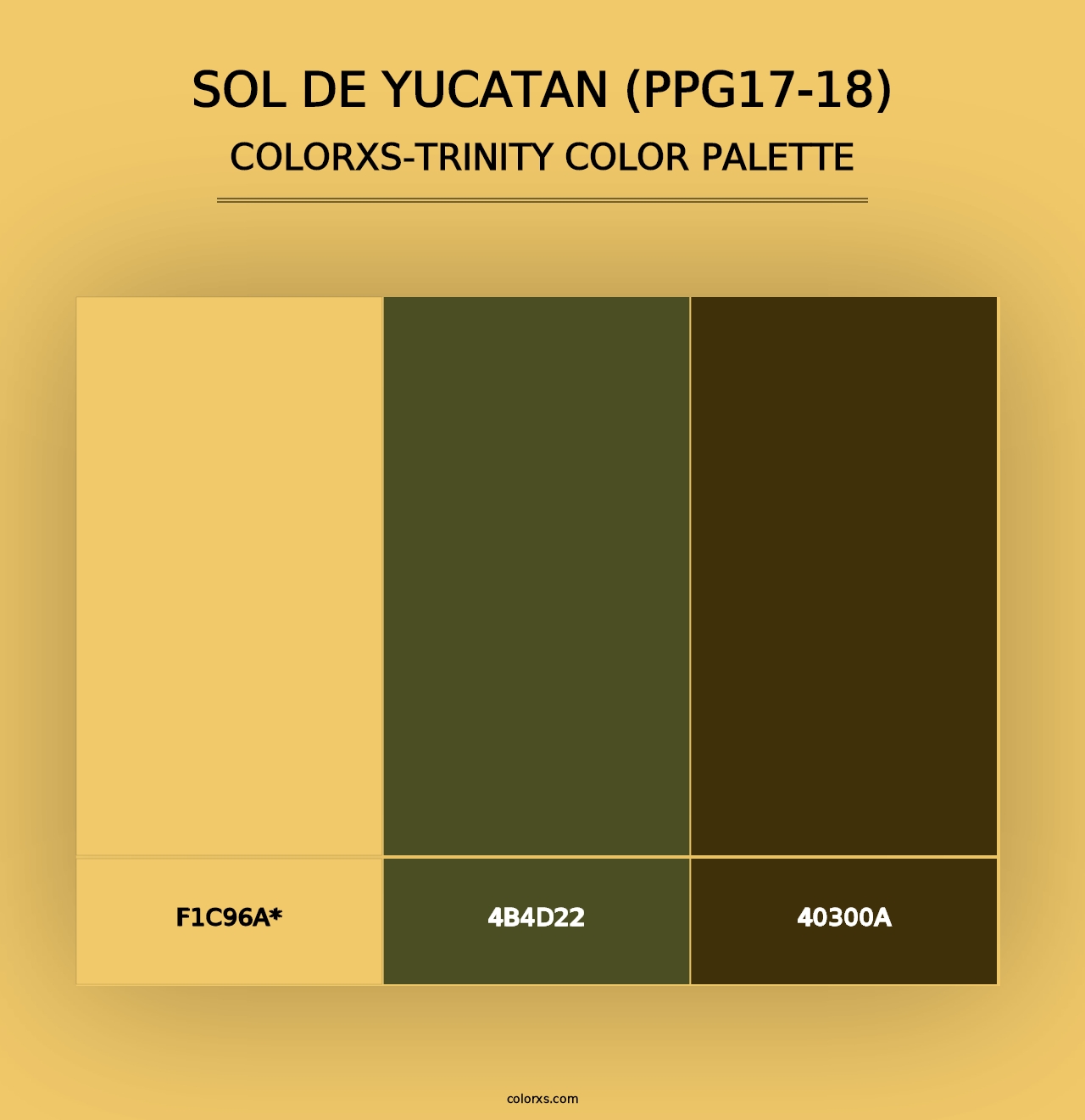 Sol De Yucatan (PPG17-18) - Colorxs Trinity Palette