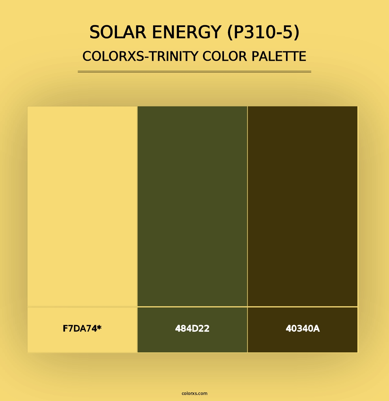 Solar Energy (P310-5) - Colorxs Trinity Palette