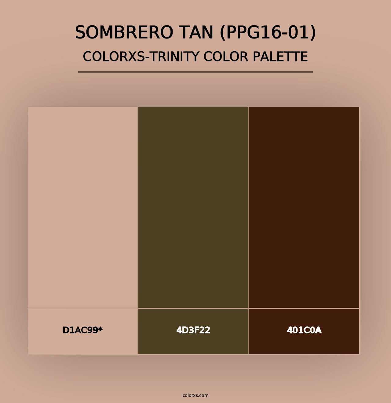 Sombrero Tan (PPG16-01) - Colorxs Trinity Palette