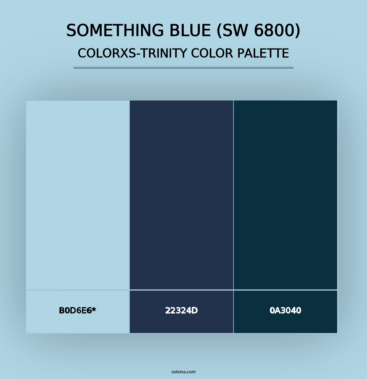 Something Blue (SW 6800) - Colorxs Trinity Palette