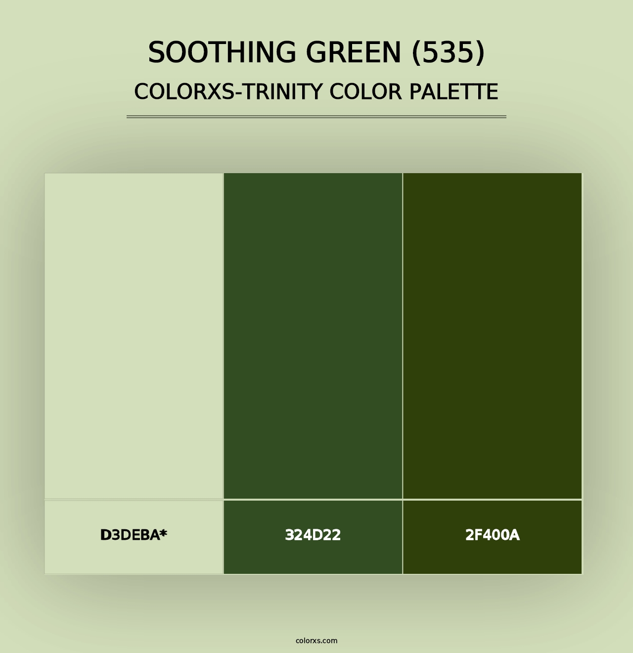 Soothing Green (535) - Colorxs Trinity Palette