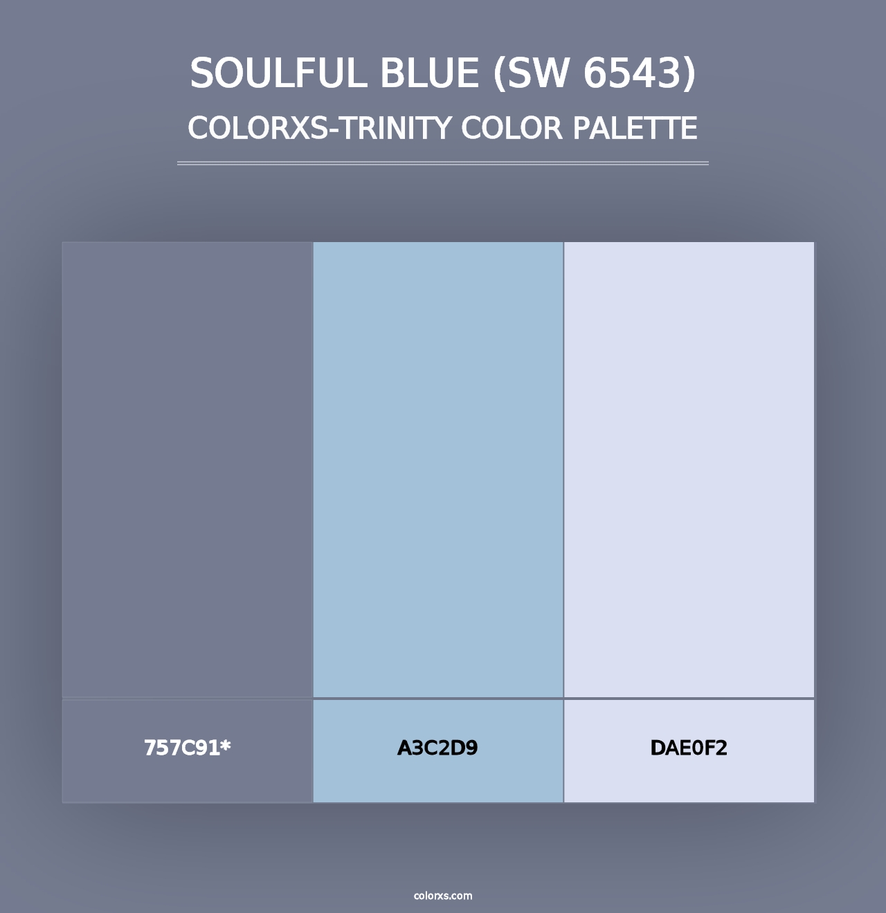 Soulful Blue (SW 6543) - Colorxs Trinity Palette