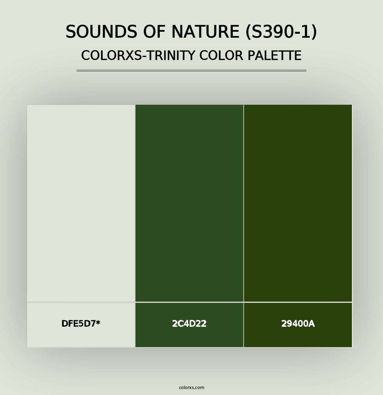 Sounds Of Nature (S390-1) - Colorxs Trinity Palette