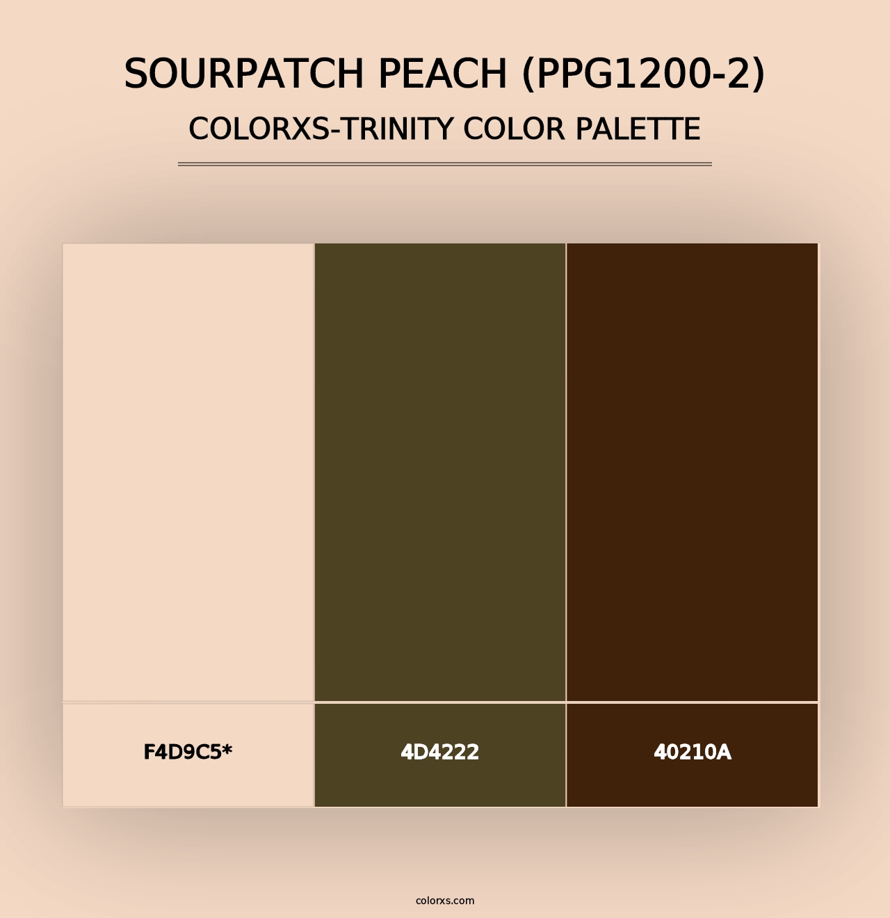 Sourpatch Peach (PPG1200-2) - Colorxs Trinity Palette