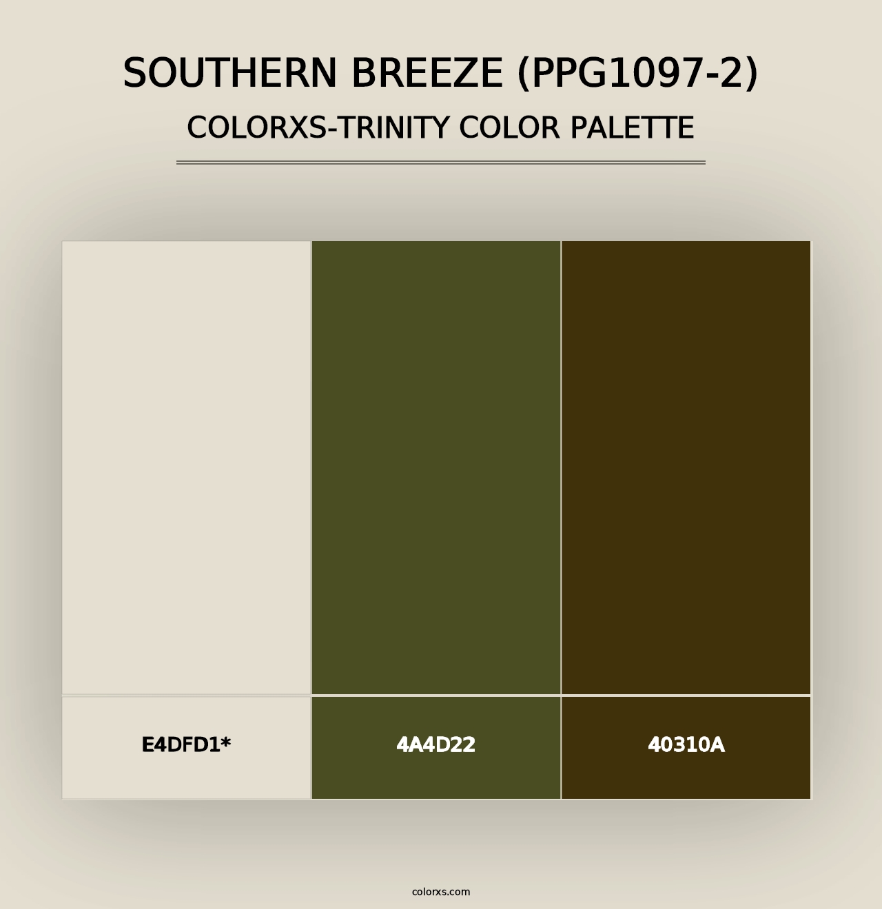 Southern Breeze (PPG1097-2) - Colorxs Trinity Palette