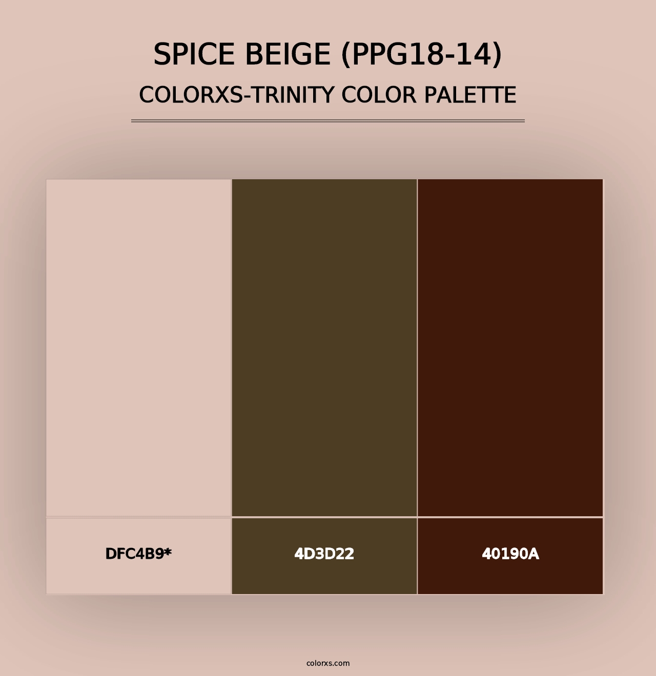 Spice Beige (PPG18-14) - Colorxs Trinity Palette