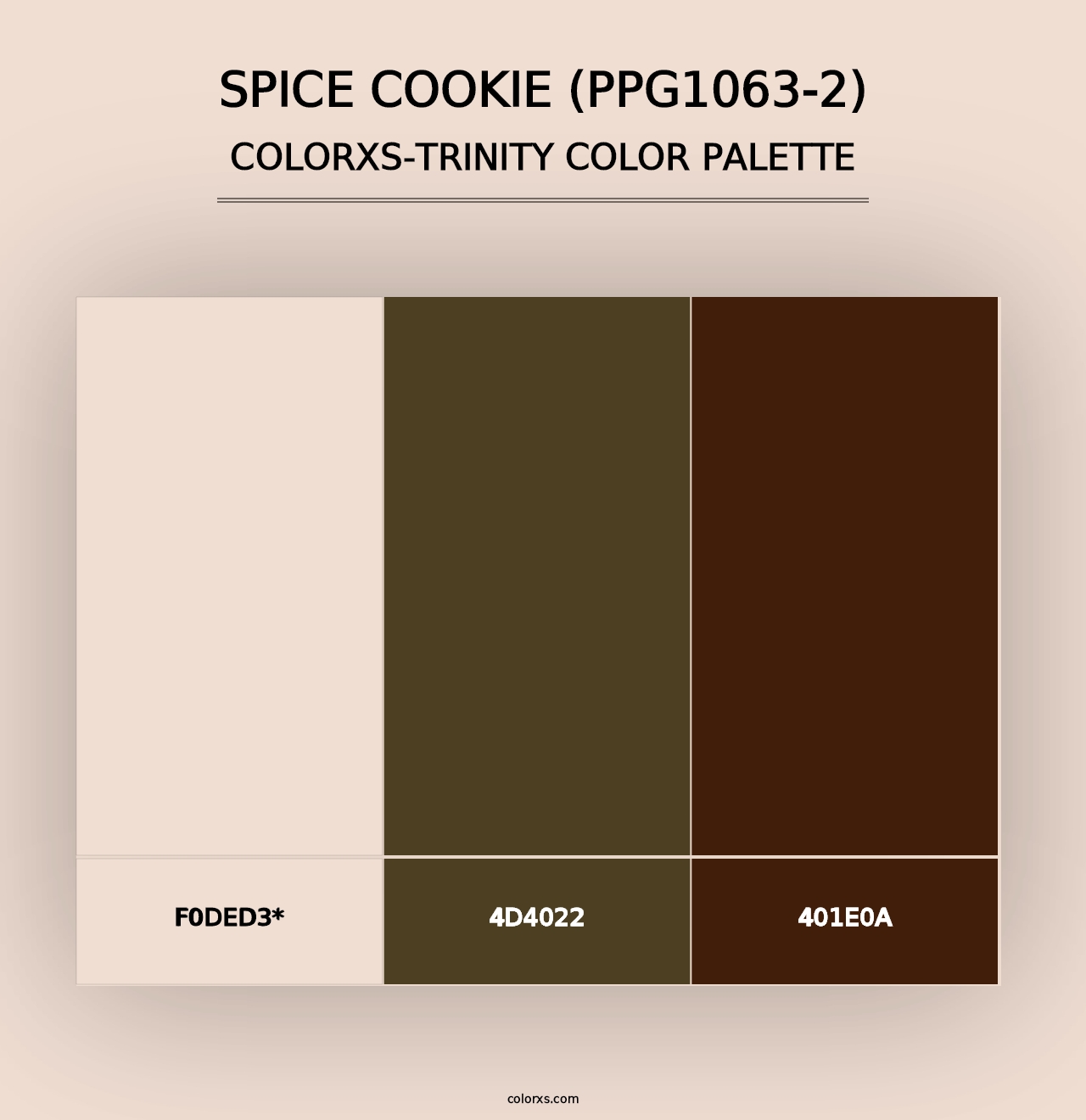 Spice Cookie (PPG1063-2) - Colorxs Trinity Palette