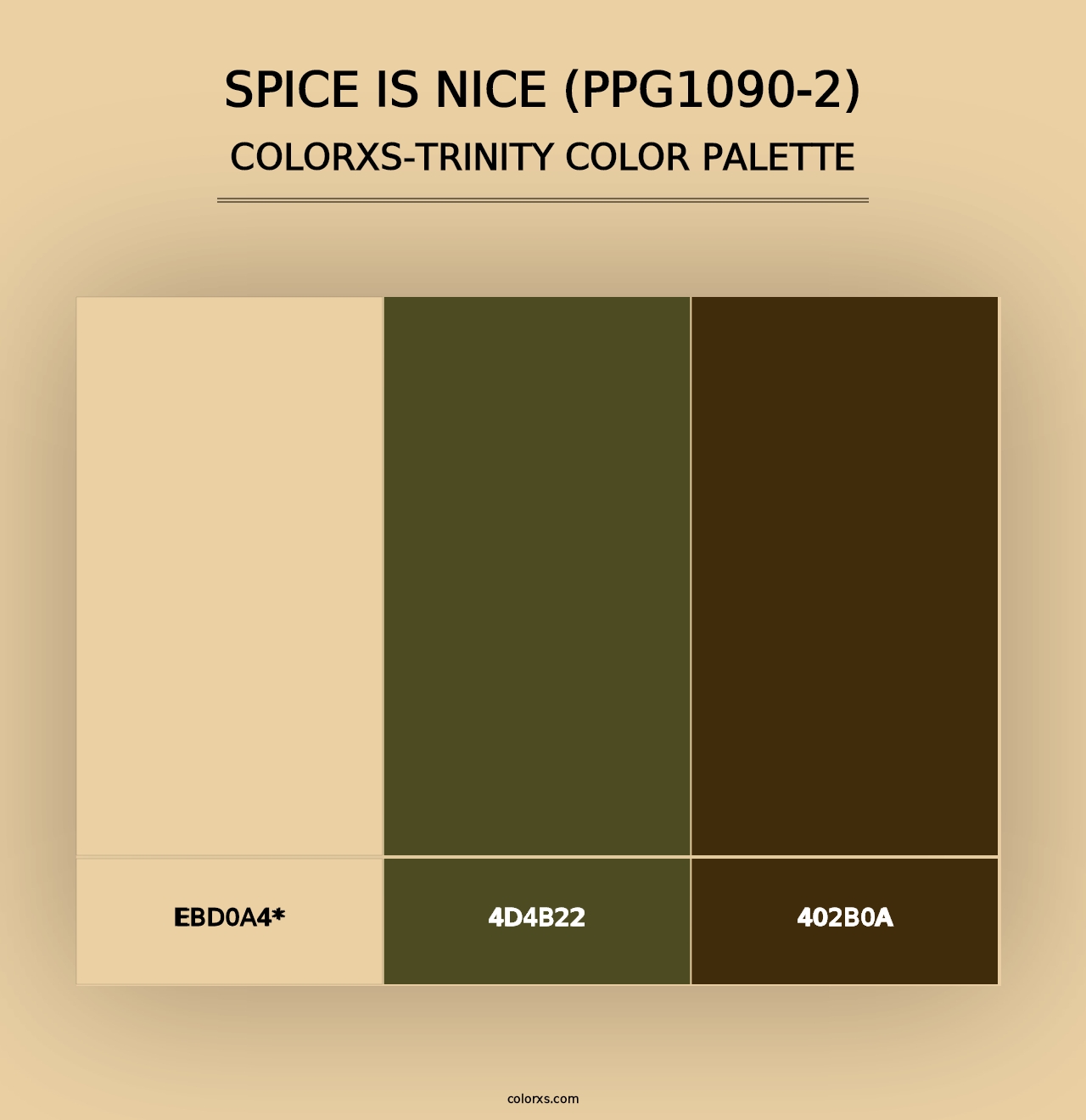 Spice Is Nice (PPG1090-2) - Colorxs Trinity Palette