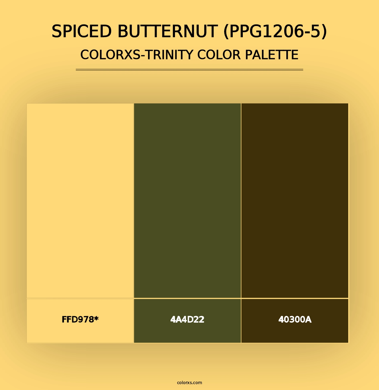 Spiced Butternut (PPG1206-5) - Colorxs Trinity Palette