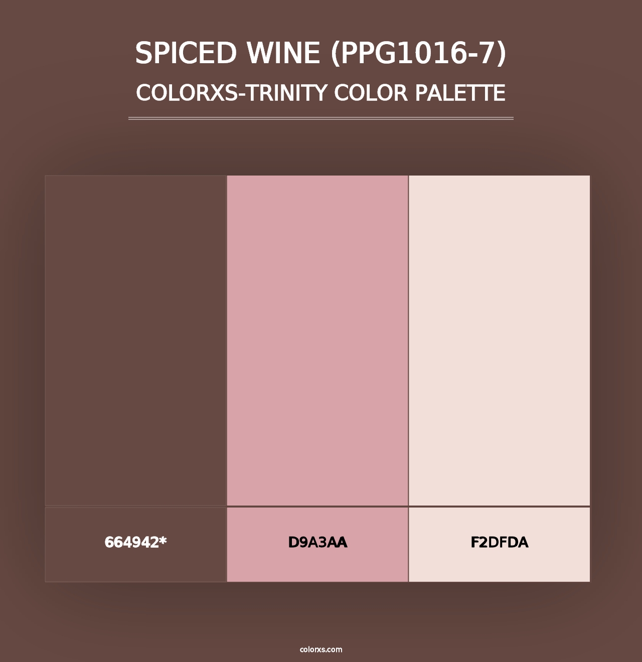 Spiced Wine (PPG1016-7) - Colorxs Trinity Palette