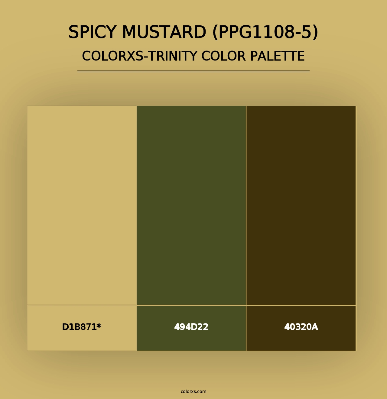 Spicy Mustard (PPG1108-5) - Colorxs Trinity Palette