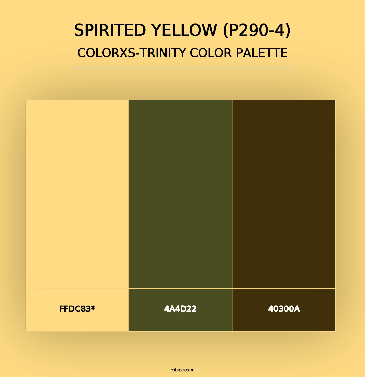 Spirited Yellow (P290-4) - Colorxs Trinity Palette